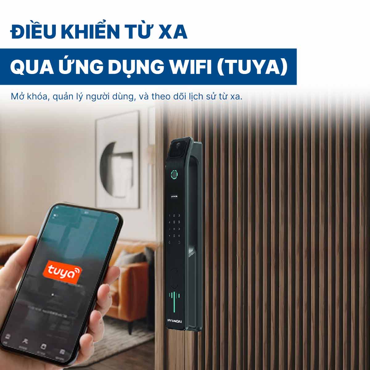 Khoá điện tử Hyundai cửa gỗ HY-SLA808F