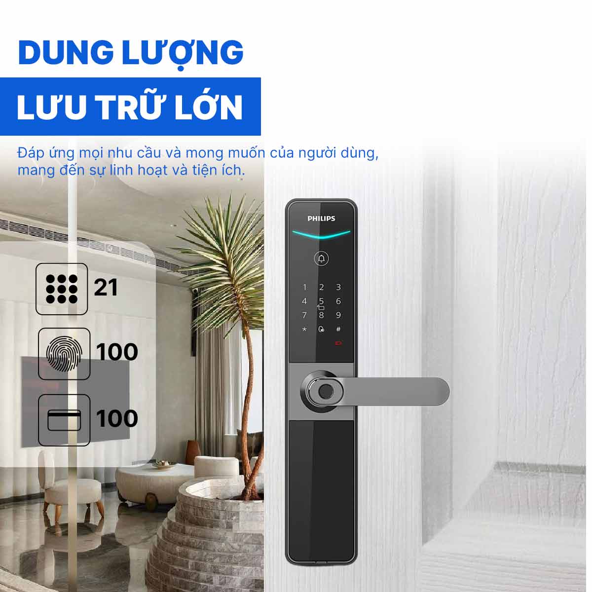 Khóa cửa thông minh Philips DDL610-5HBS