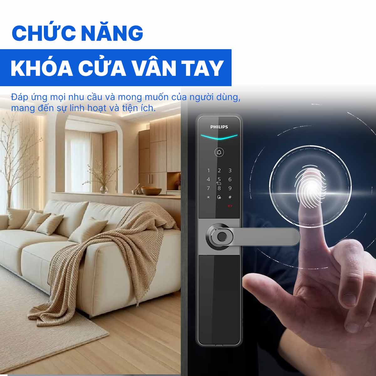 Khóa cửa thông minh Philips DDL610-5HBS
