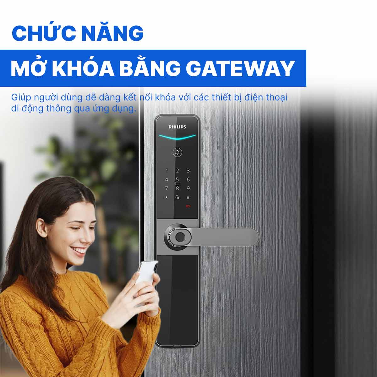 Khóa cửa thông minh Philips DDL610-5HBS