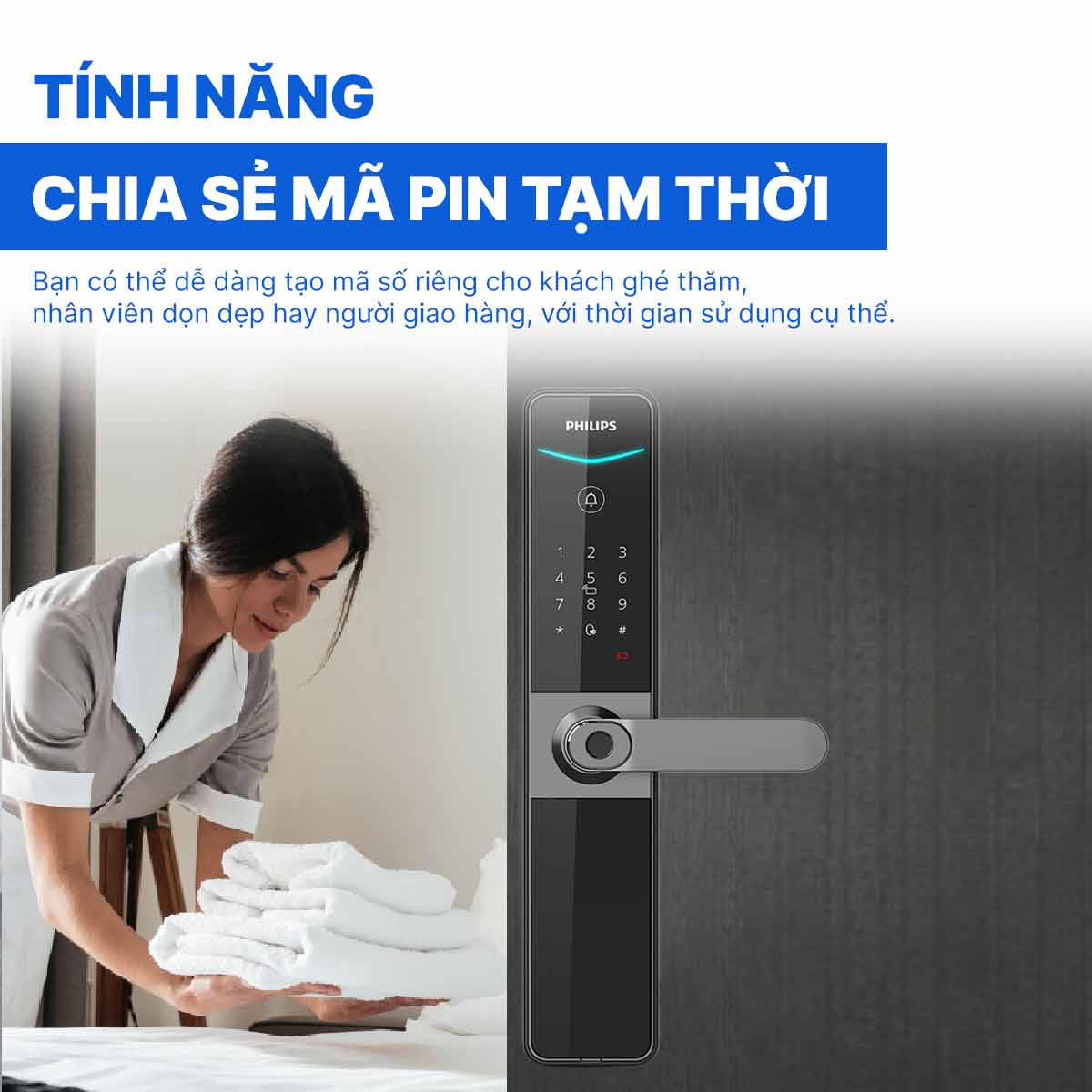 Khóa cửa thông minh Philips DDL610-5HBS