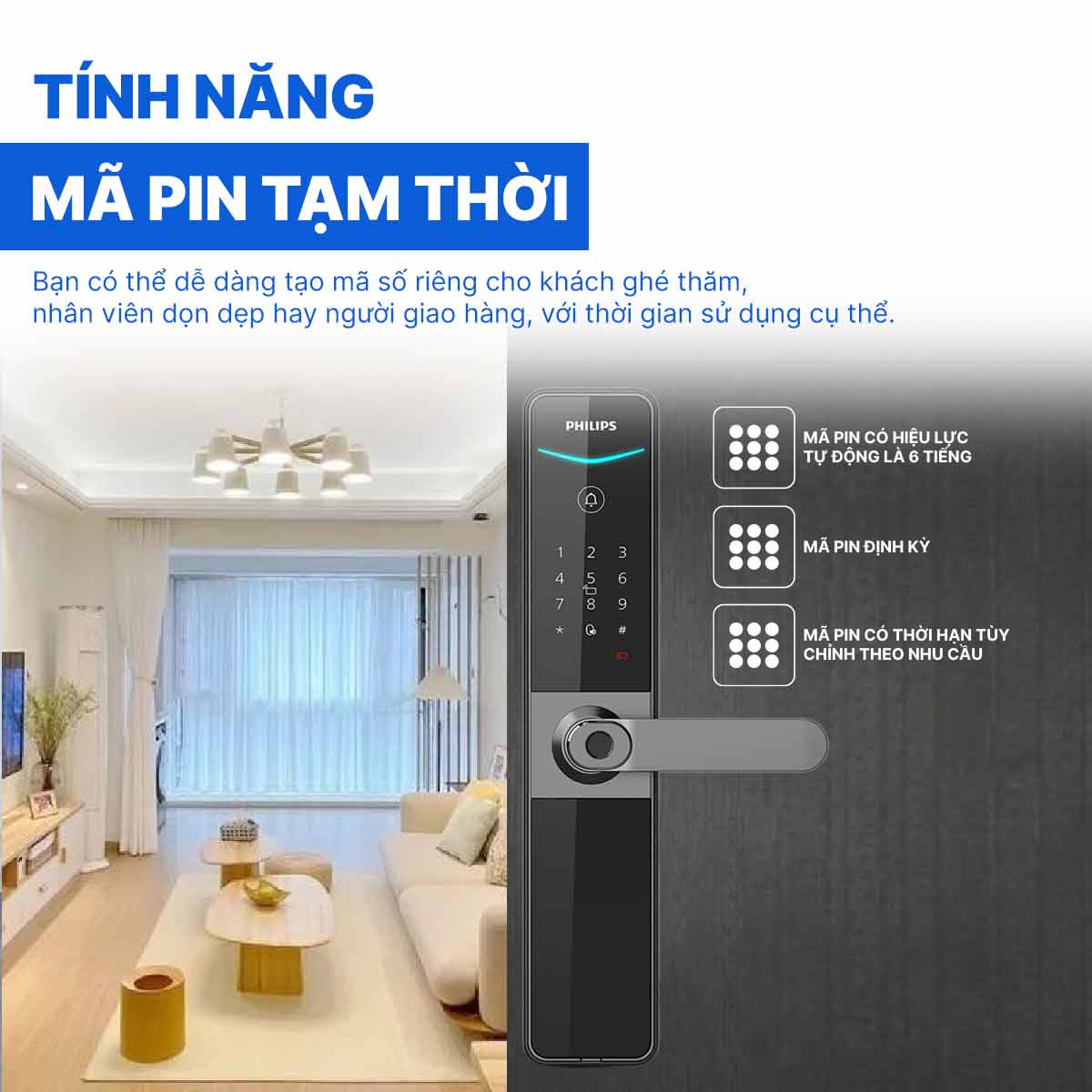 Khóa cửa thông minh Philips DDL610-5HBS