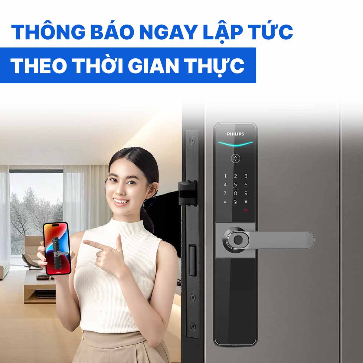 Khóa cửa thông minh Philips DDL610-5HBS