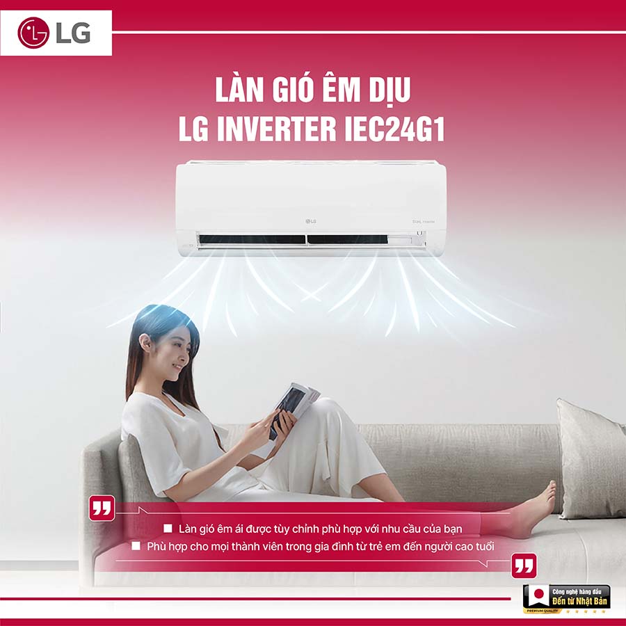 Điều hòa LG Inverter 2.5 HP IEC24G1 QH245403 12