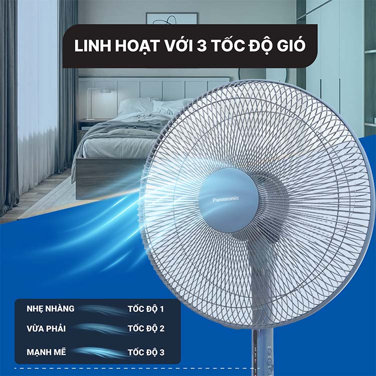 Quạt đứng Panasonic F-409K có điều khiển