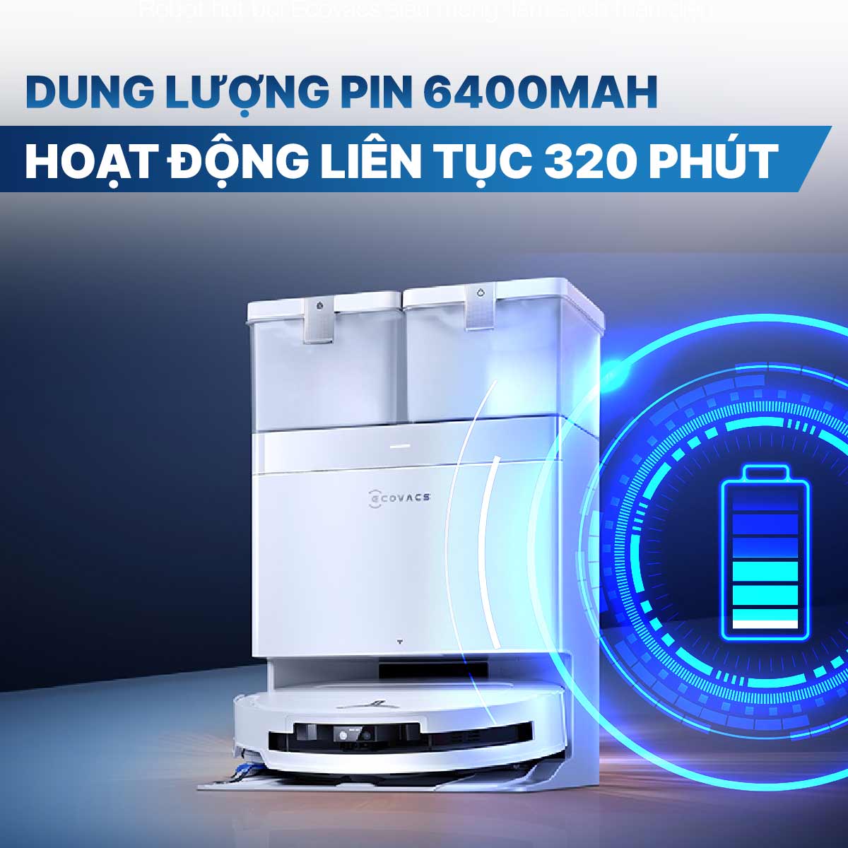 Robot hút bụi lau nhà Ecovacs Deebot T50 Pro Omni 2025