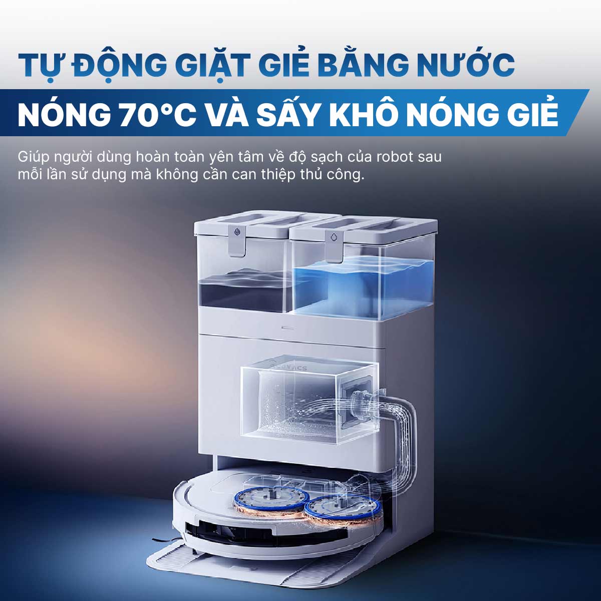 Robot hút bụi lau nhà Ecovacs Deebot T50 Pro Omni 2025