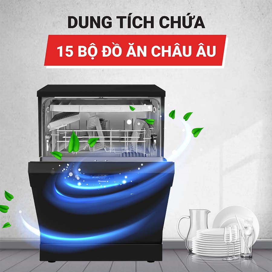Máy rửa bát 15 bộ Texgio TGF6019B