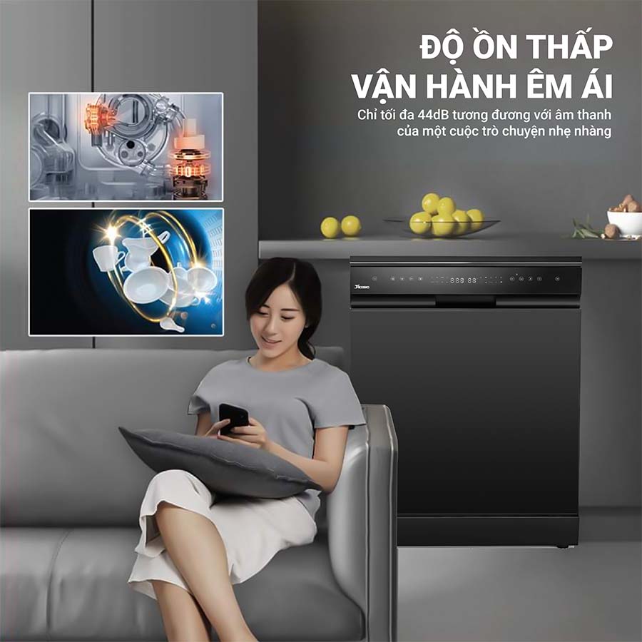 Máy rửa bát 17 bộ Texgio TGF8817B Perfect