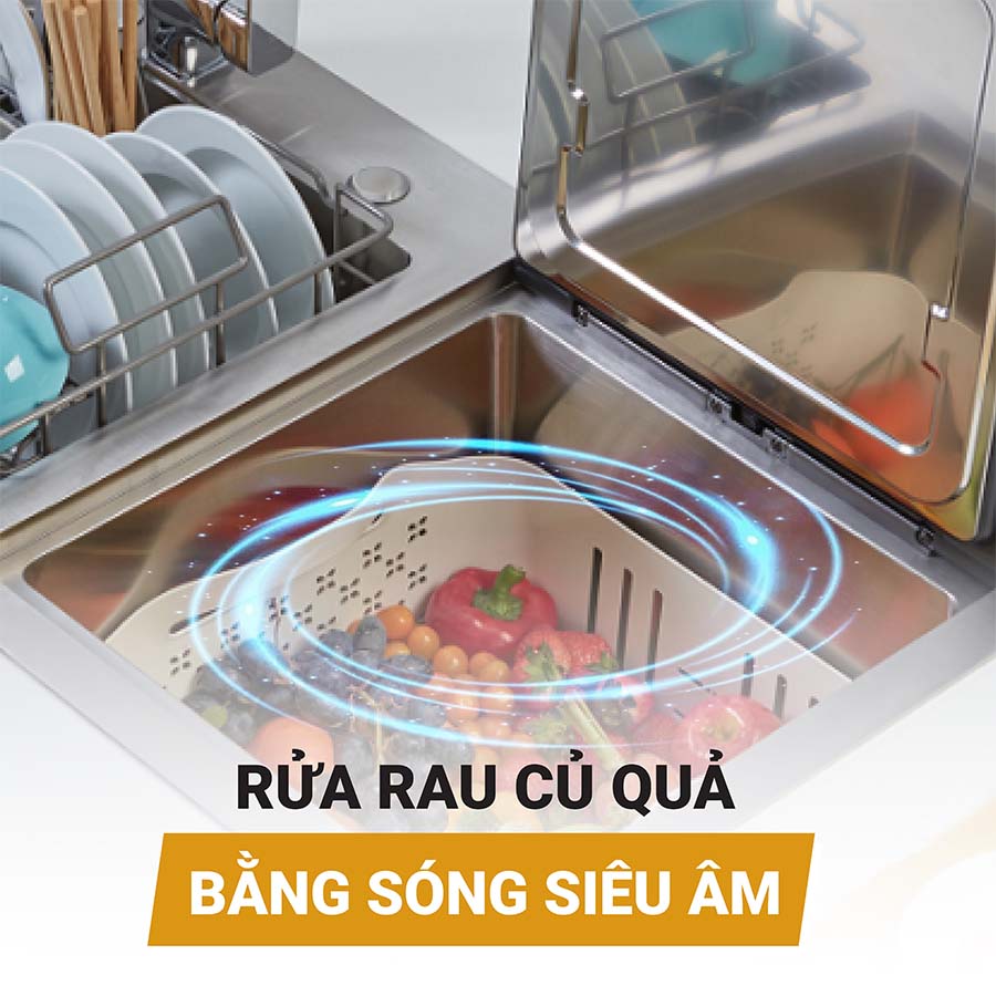 Máy rửa bát tích hợp Malloca WQP6-890F4