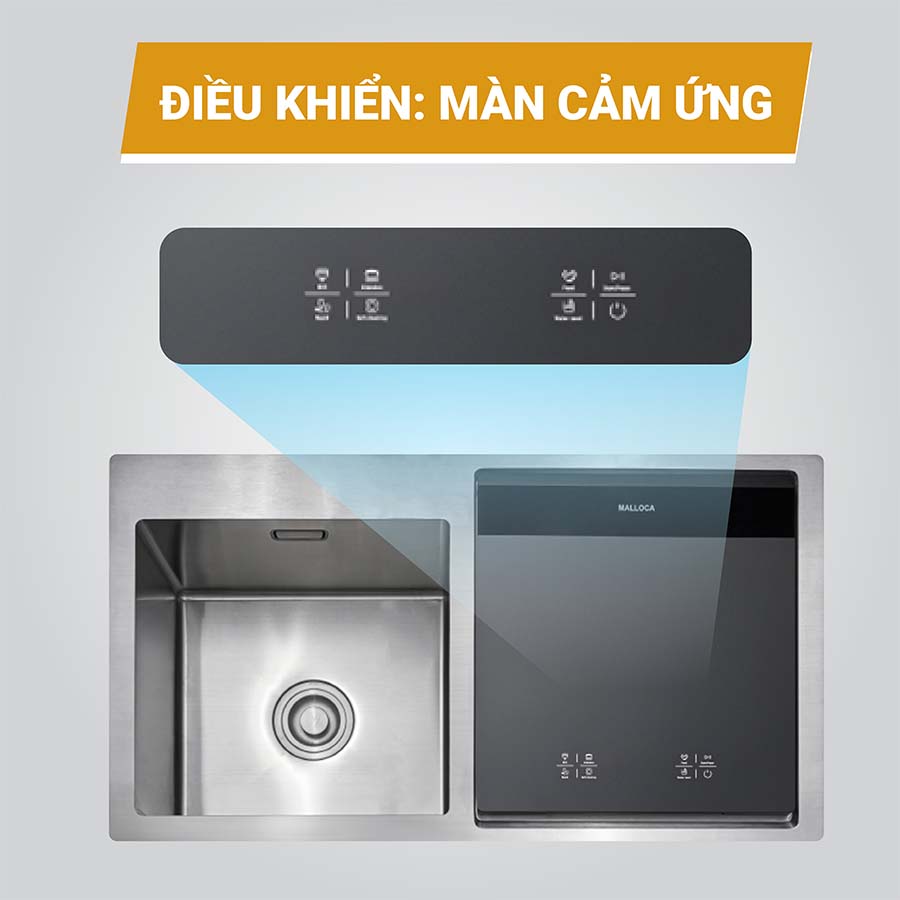 Máy rửa bát tích hợp Malloca WQP6-890F4