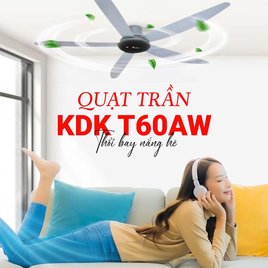 Quạt trần KDK T60AW 5 cánh