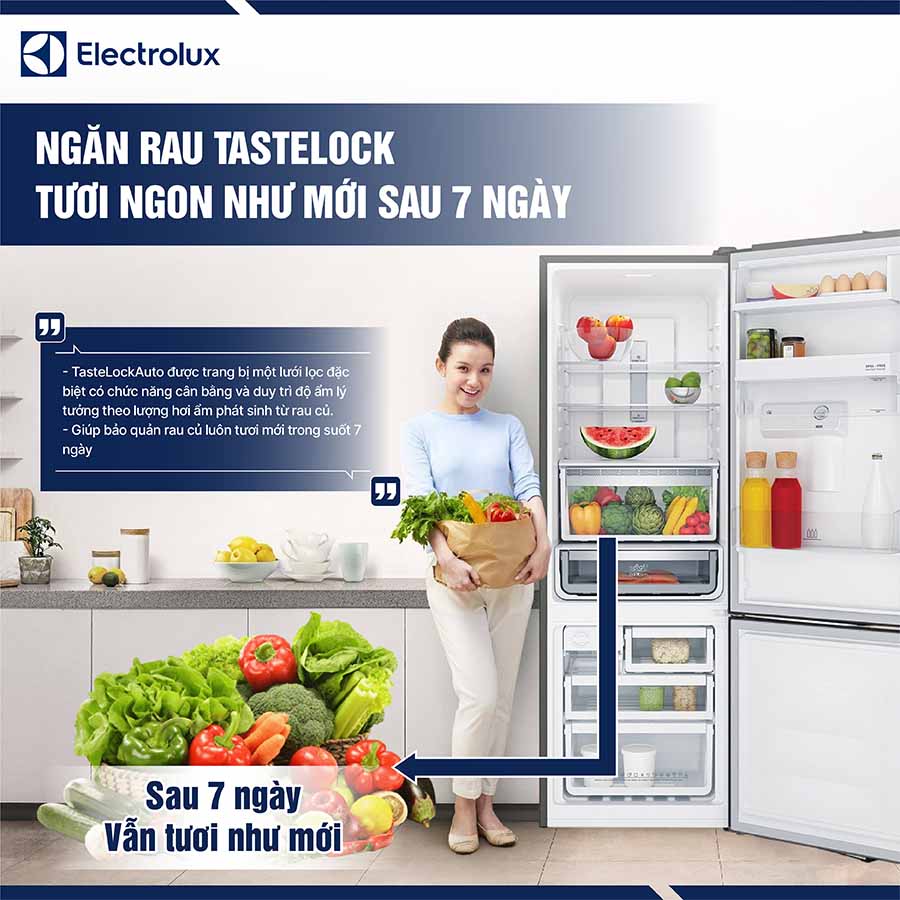 Tủ lạnh Electrolux Inverter 335 lít EBB3742M-H