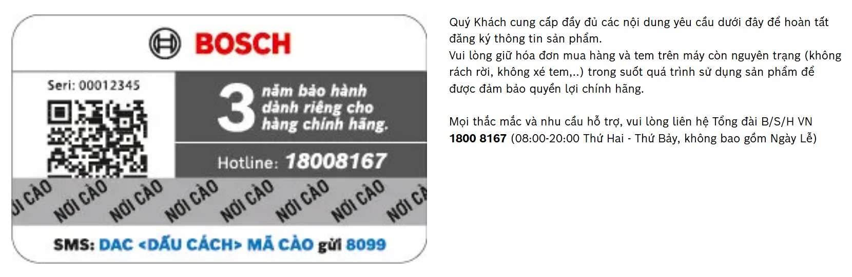 Cách kích hoạt và tra cứu bảo hành máy rửa bát Bosch 5