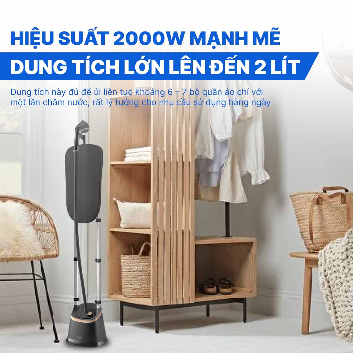 Bàn ủi hơi nước đứng Philips STE3170/80 2000W