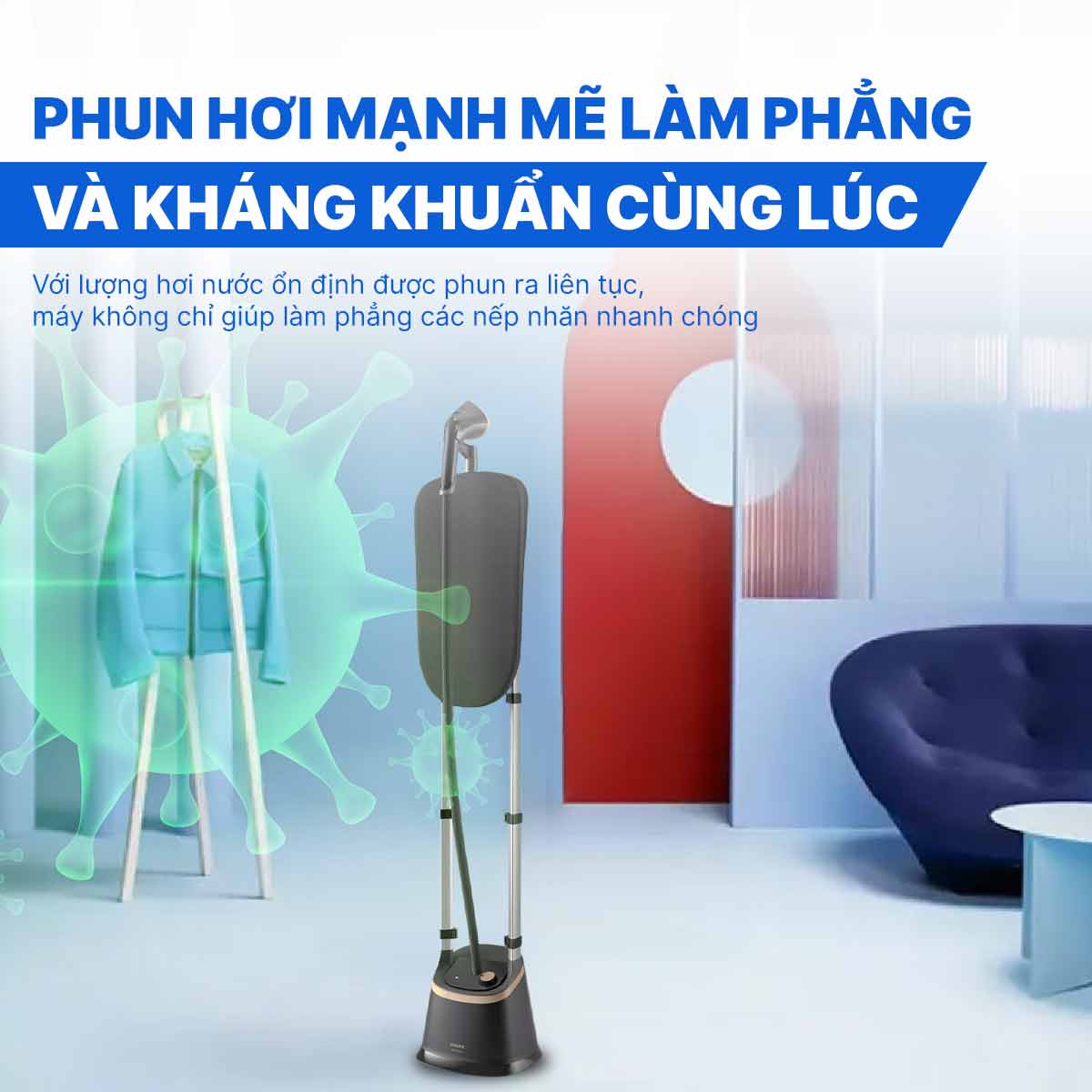 Bàn ủi hơi nước đứng Philips STE3170/80 2000W