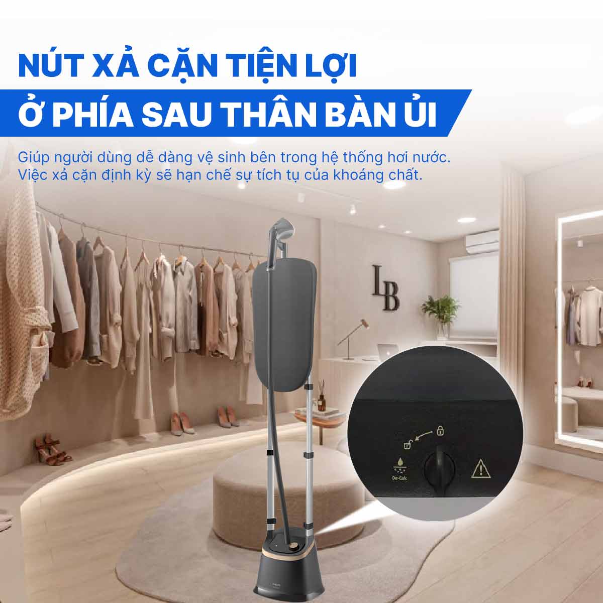 Bàn ủi hơi nước đứng Philips STE3170/80 2000W