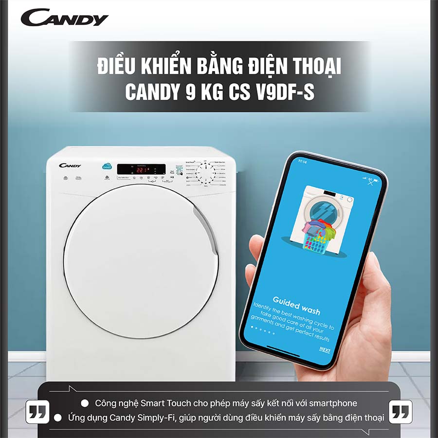 Máy sấy Candy CS V9DF-S 9 kg QH5106 5