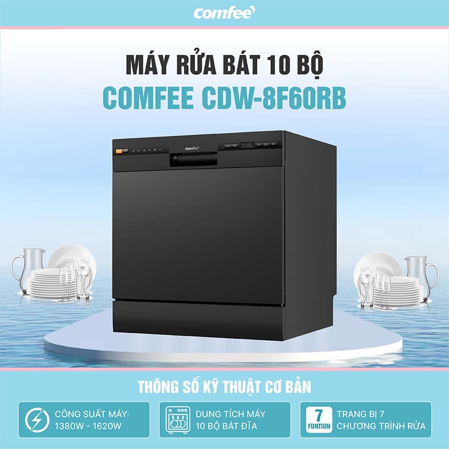 Máy rửa bát 10 bộ Comfee CDW-8F60RB