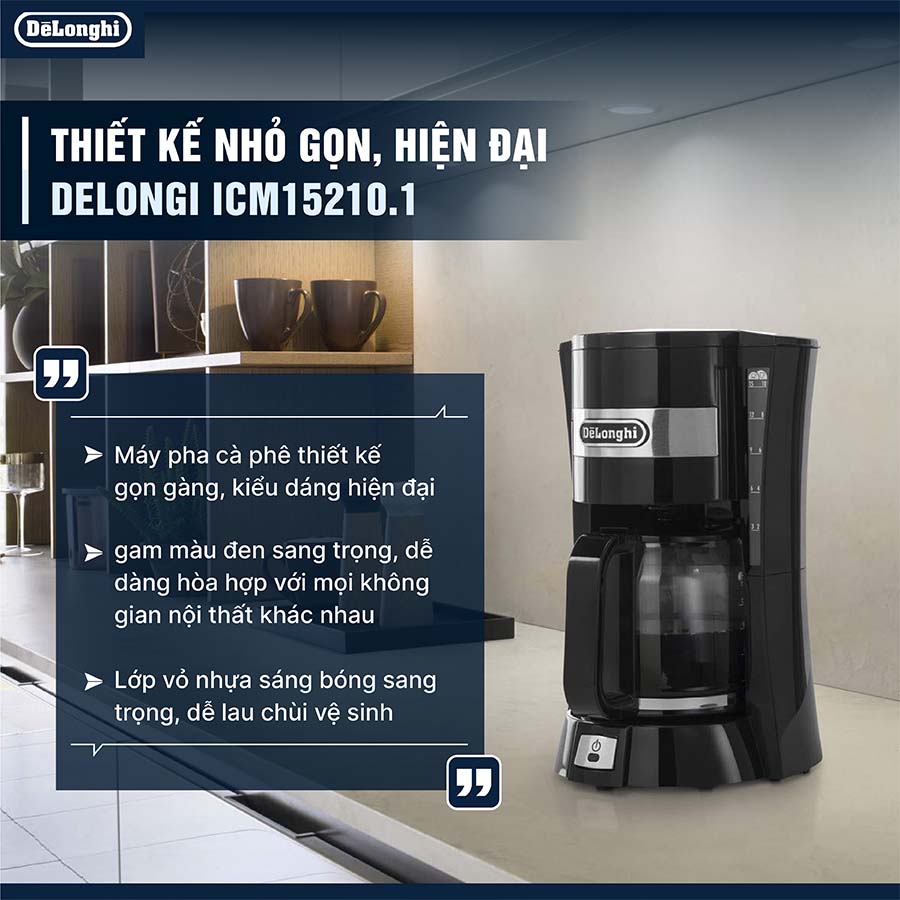 Máy pha cà phê nhỏ giọt Delongi ICM15210.1