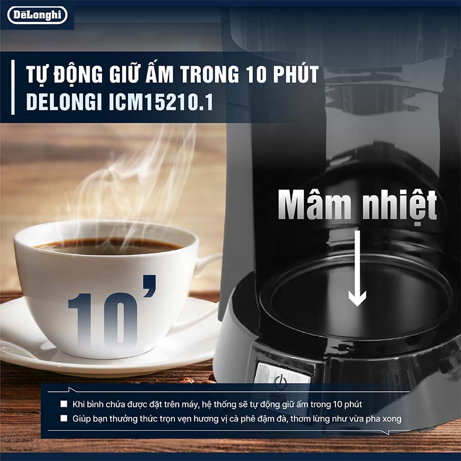 Máy pha cà phê nhỏ giọt Delongi ICM15210.1