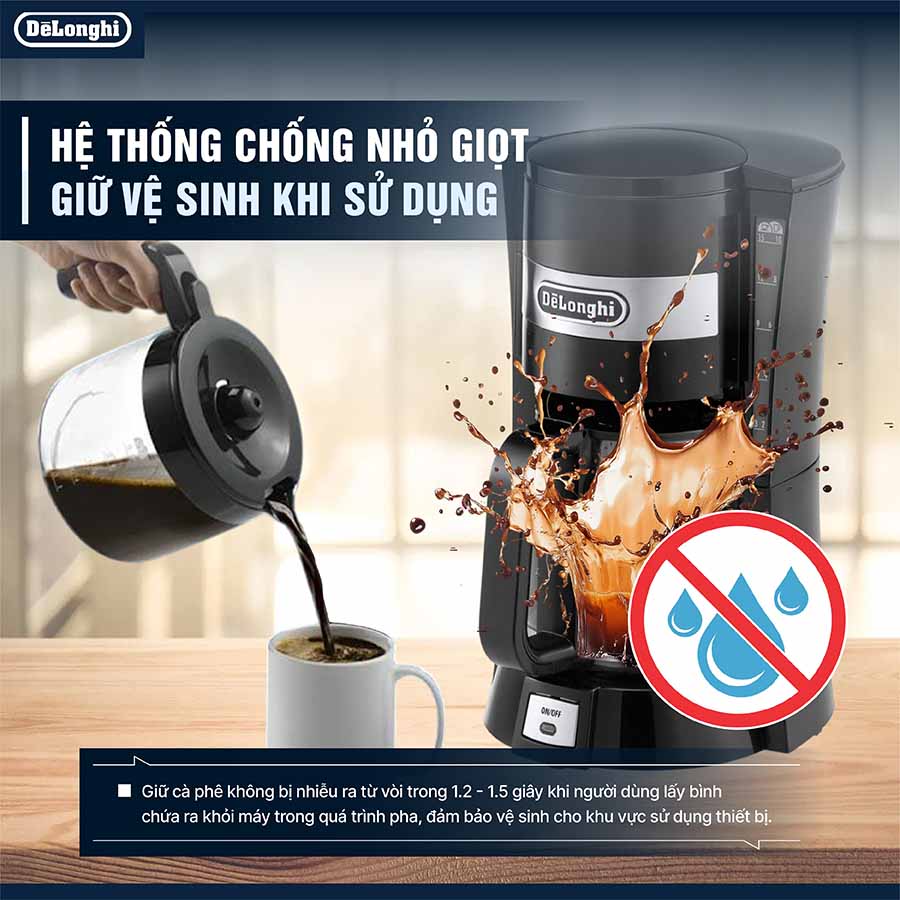 Máy pha cà phê nhỏ giọt Delongi ICM15210.1