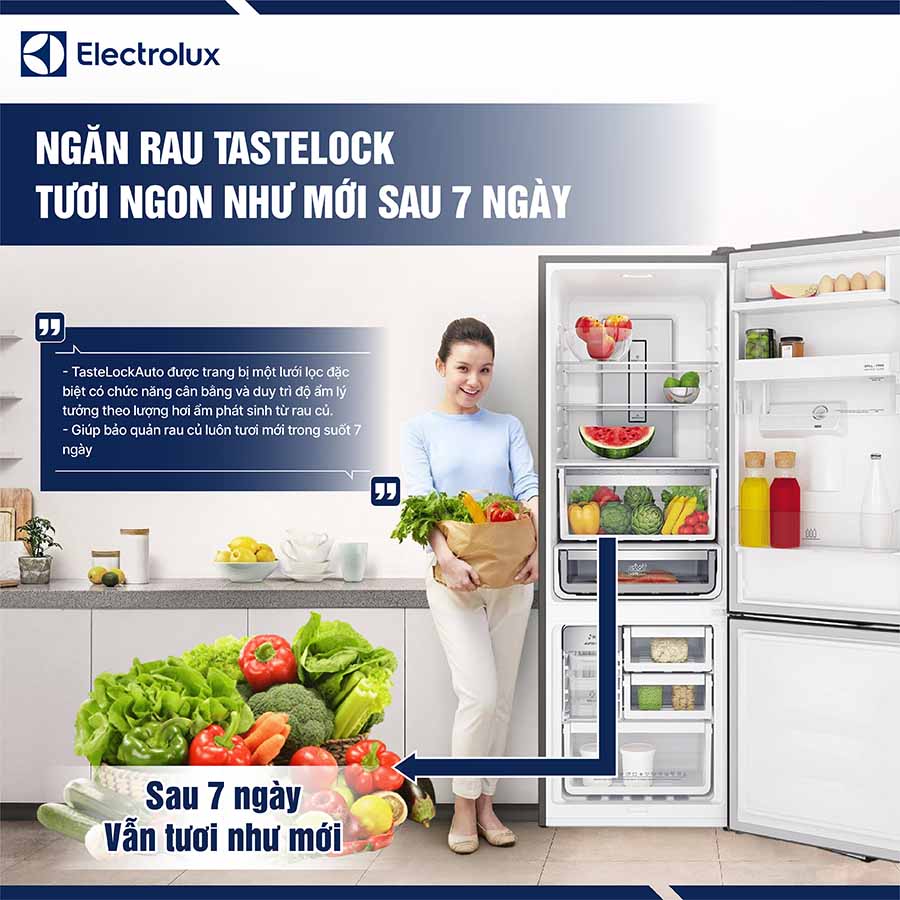 Tủ lạnh Electrolux Inverter 335 lít EBB3762K-H