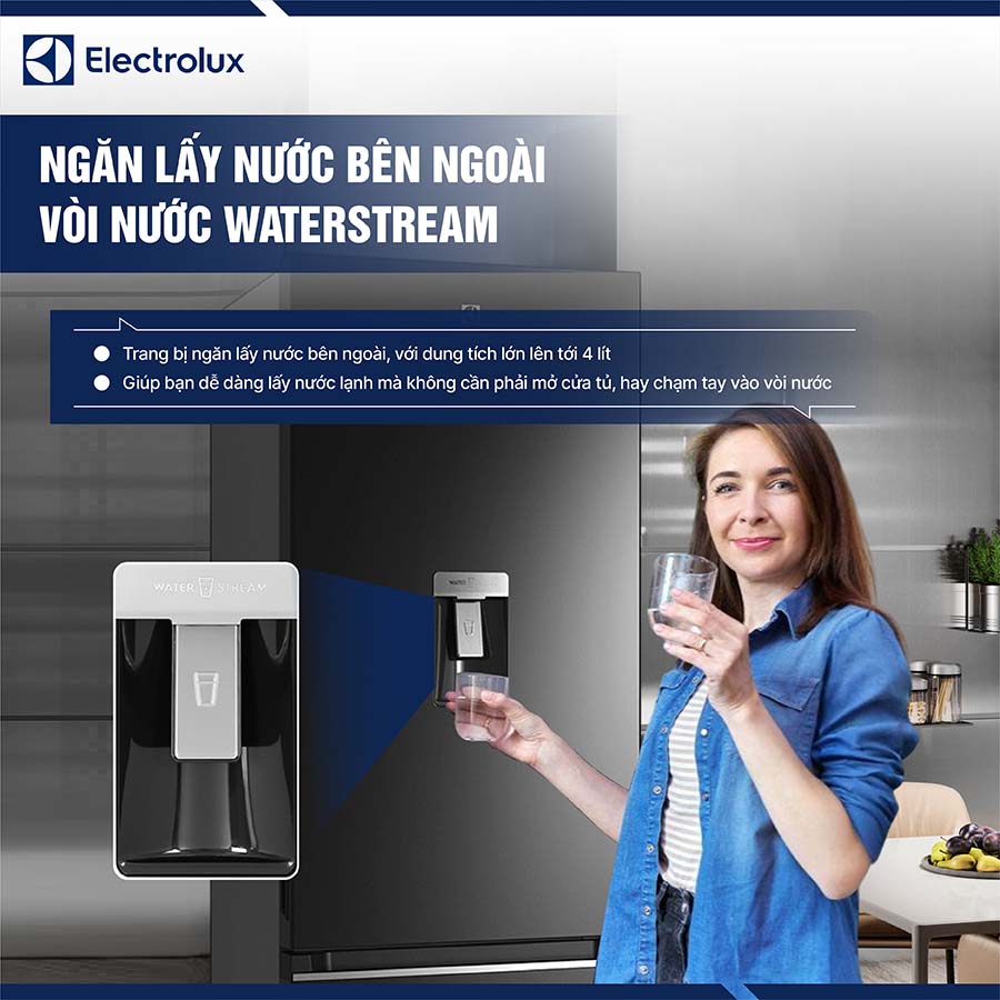 Tủ lạnh Electrolux Inverter 335 lít EBB3762K-H