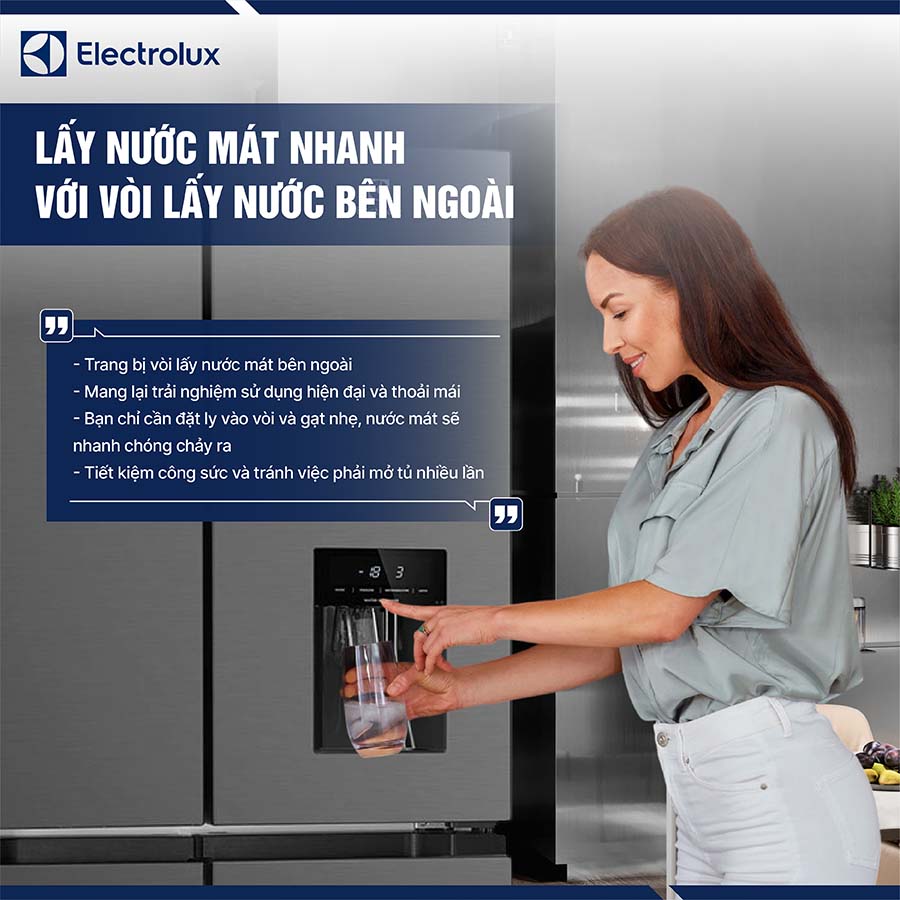 Tủ lạnh Electrolux Inverter 492 lít EQE4960A-B