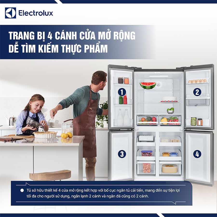 Tủ lạnh Electrolux Inverter 492 lít EQE4960A-B