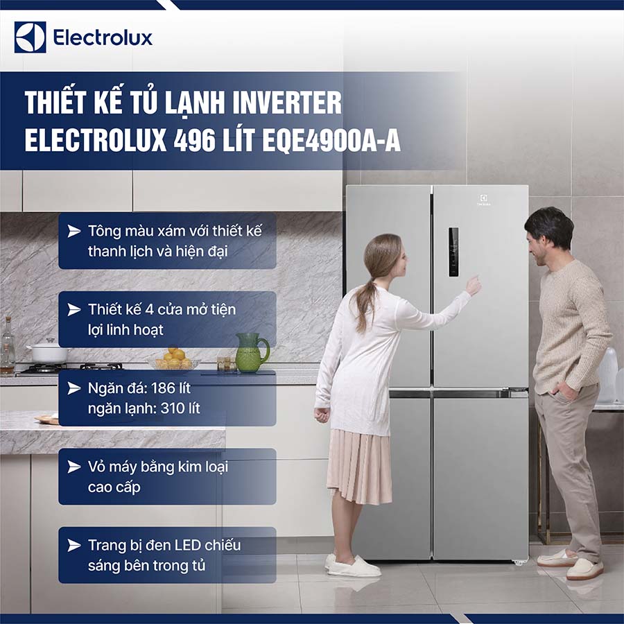 Tủ Lạnh Electrolux Inverter 496 Lít EQE4900A-A