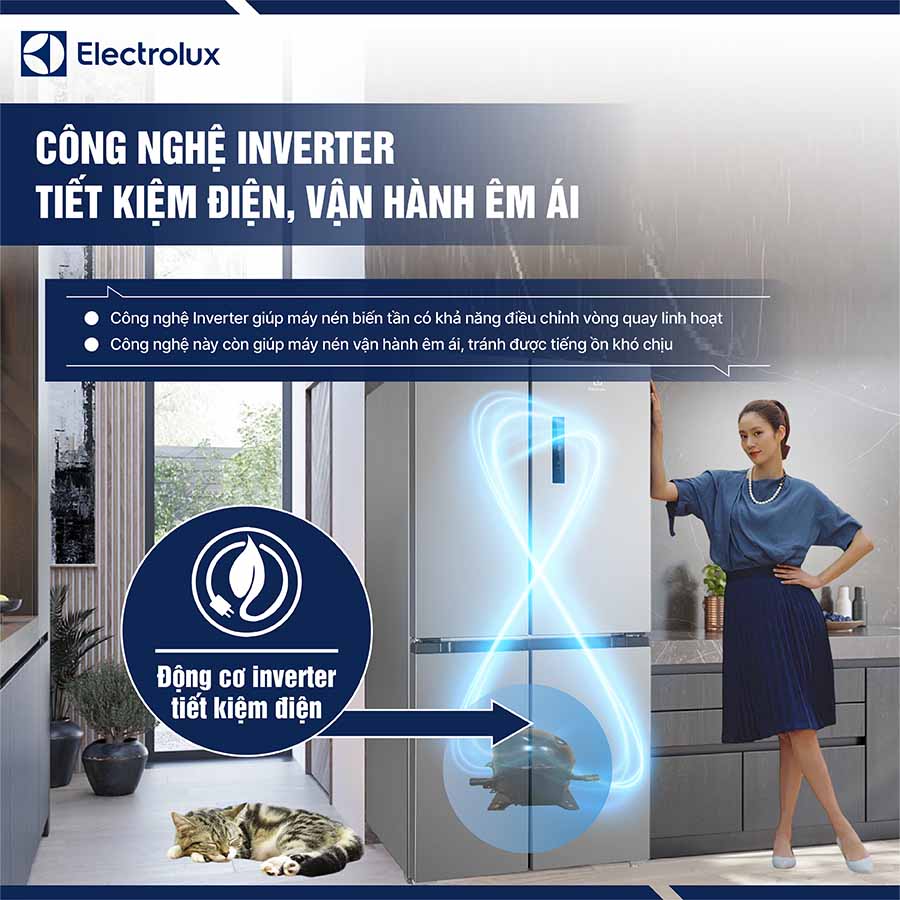 Tủ Lạnh Electrolux Inverter 496 Lít EQE4900A-A