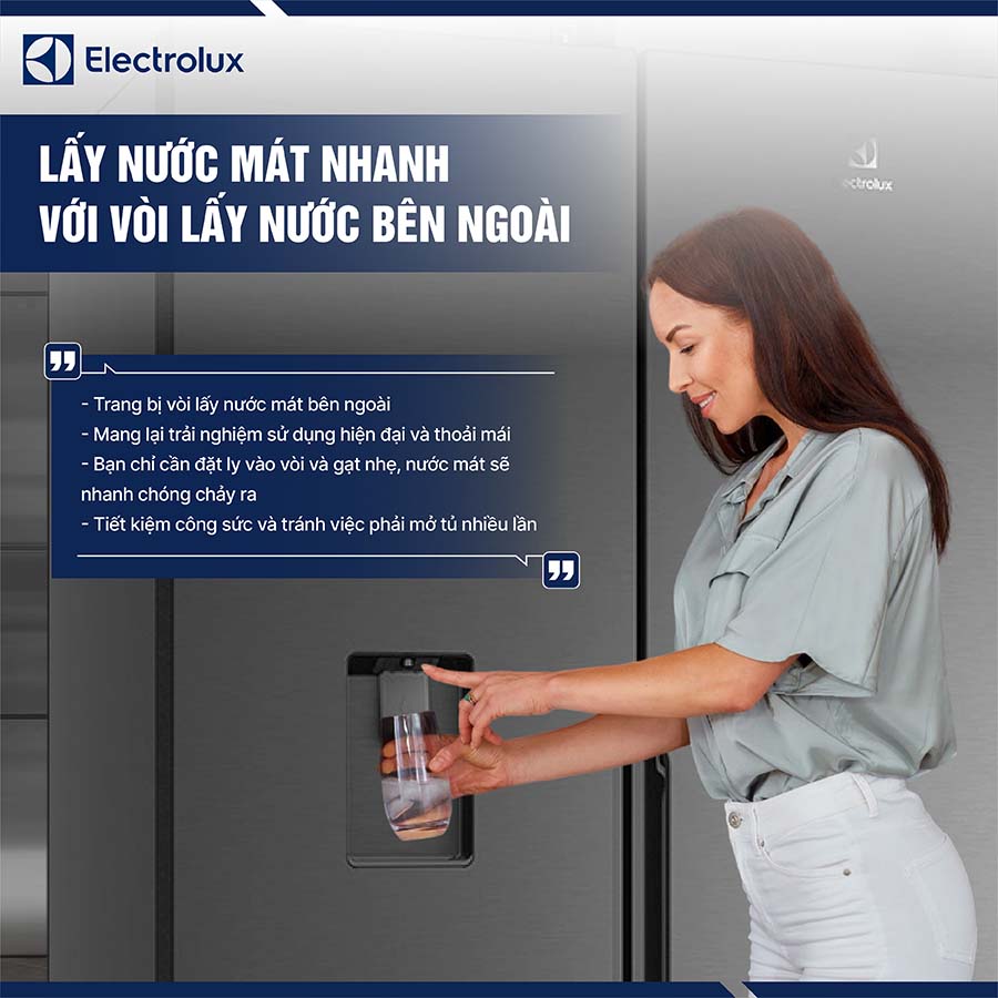 Tủ lạnh Electrolux Inverter 562 lít EQE5660A-B