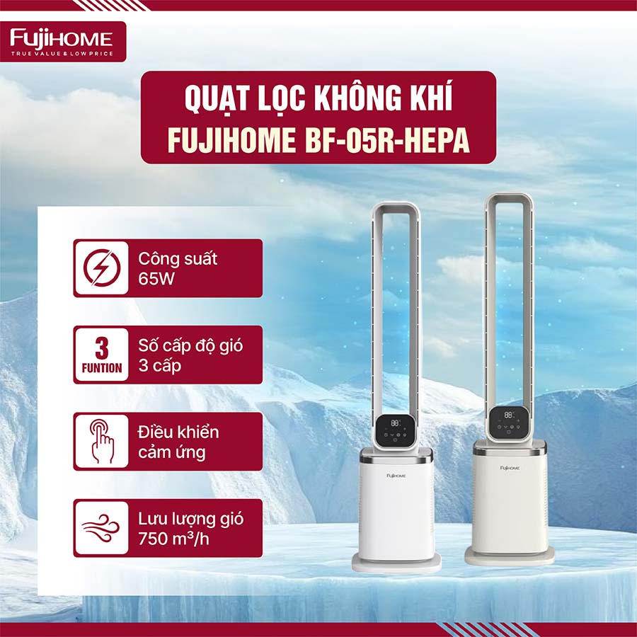 Quạt lọc không khí Fujihome BF-05R-HEPA