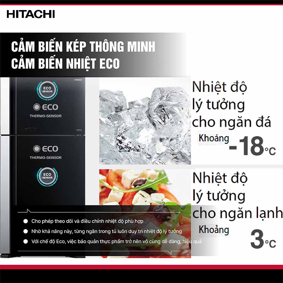 Tủ lạnh Hitachi Inverter 550 lít R-FG690PGV7X GBK