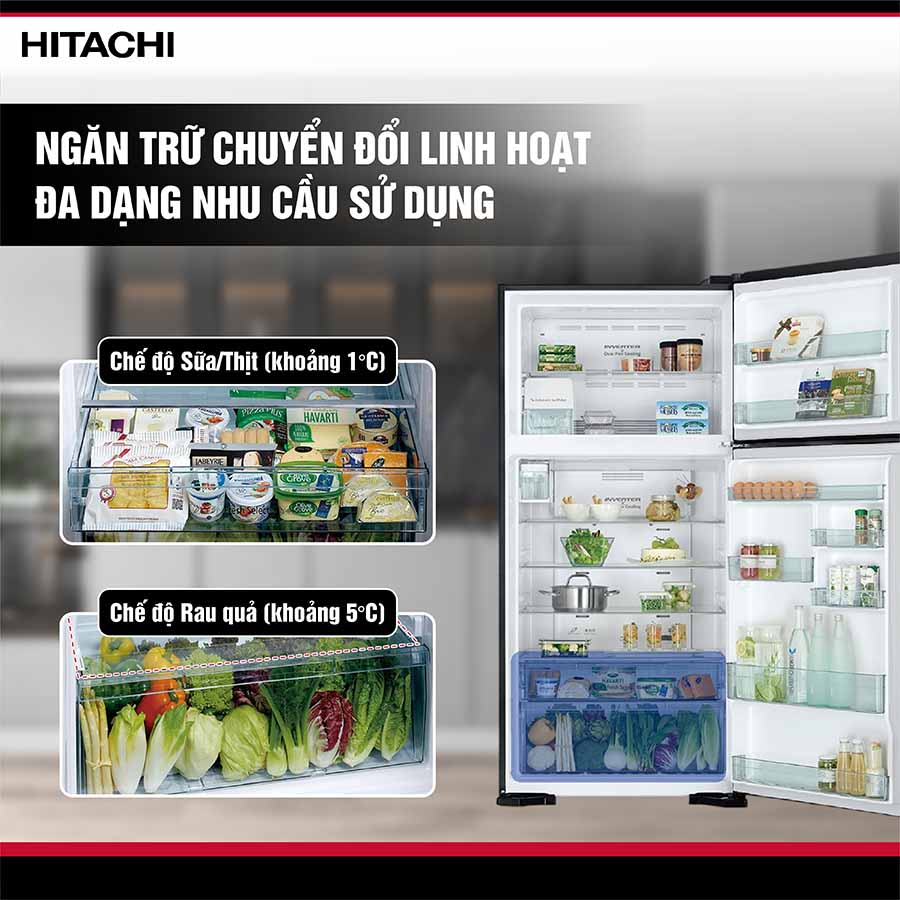 Tủ lạnh Hitachi Inverter 550 lít R-FG690PGV7X GBK
