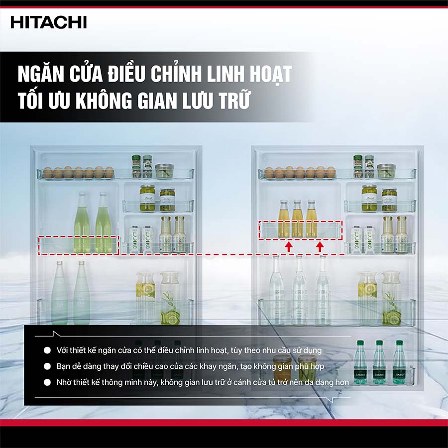 Tủ lạnh Hitachi Inverter 550 lít R-FG690PGV7X GBK