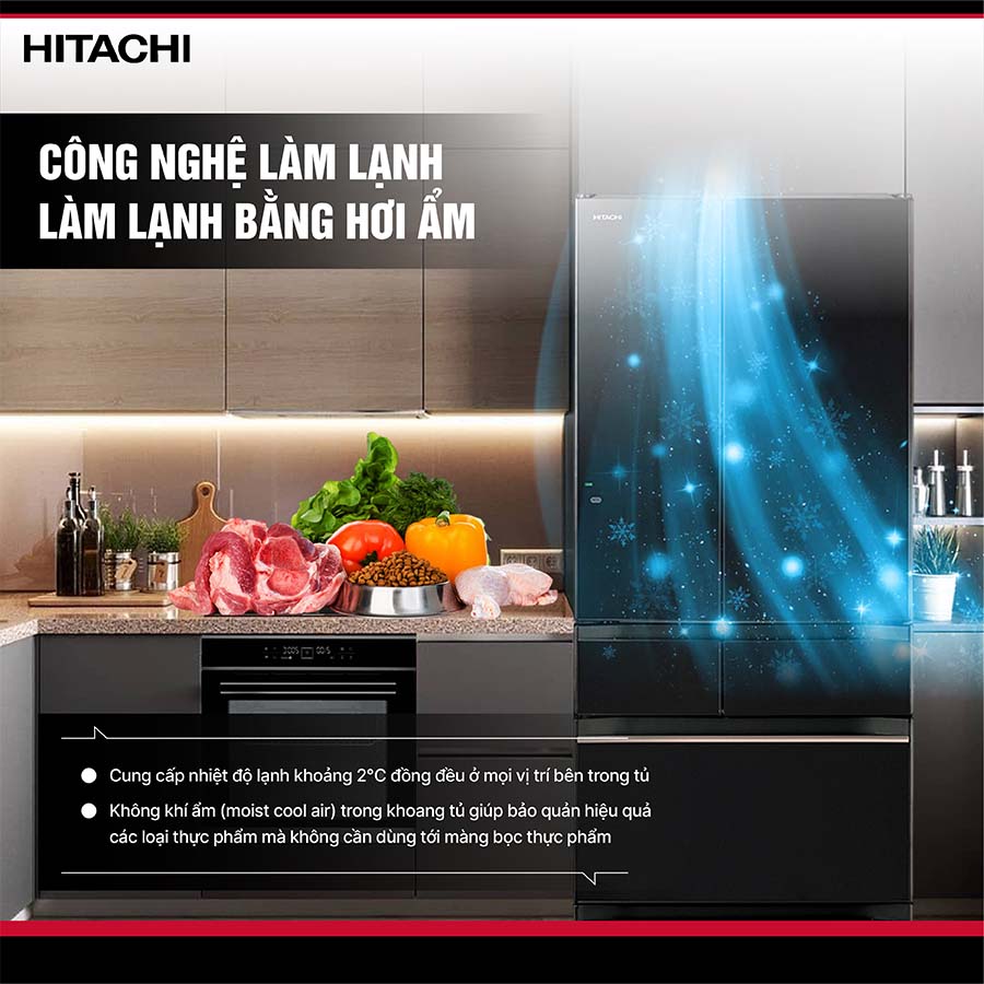Tủ lạnh Hitachi Inverter 617 lít Multi Door R-HW620RV XK
