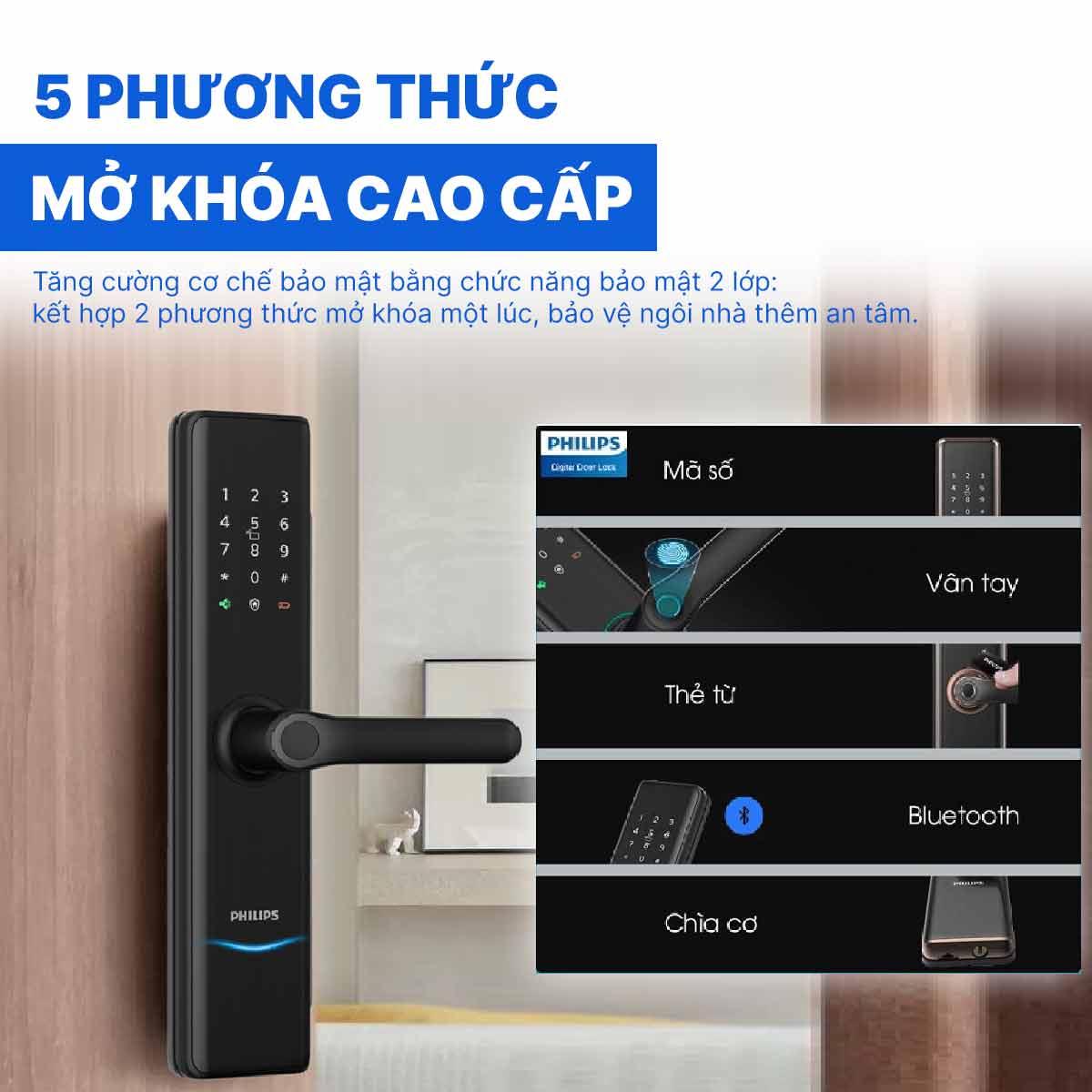 Khóa cửa thông minh Philips 7300