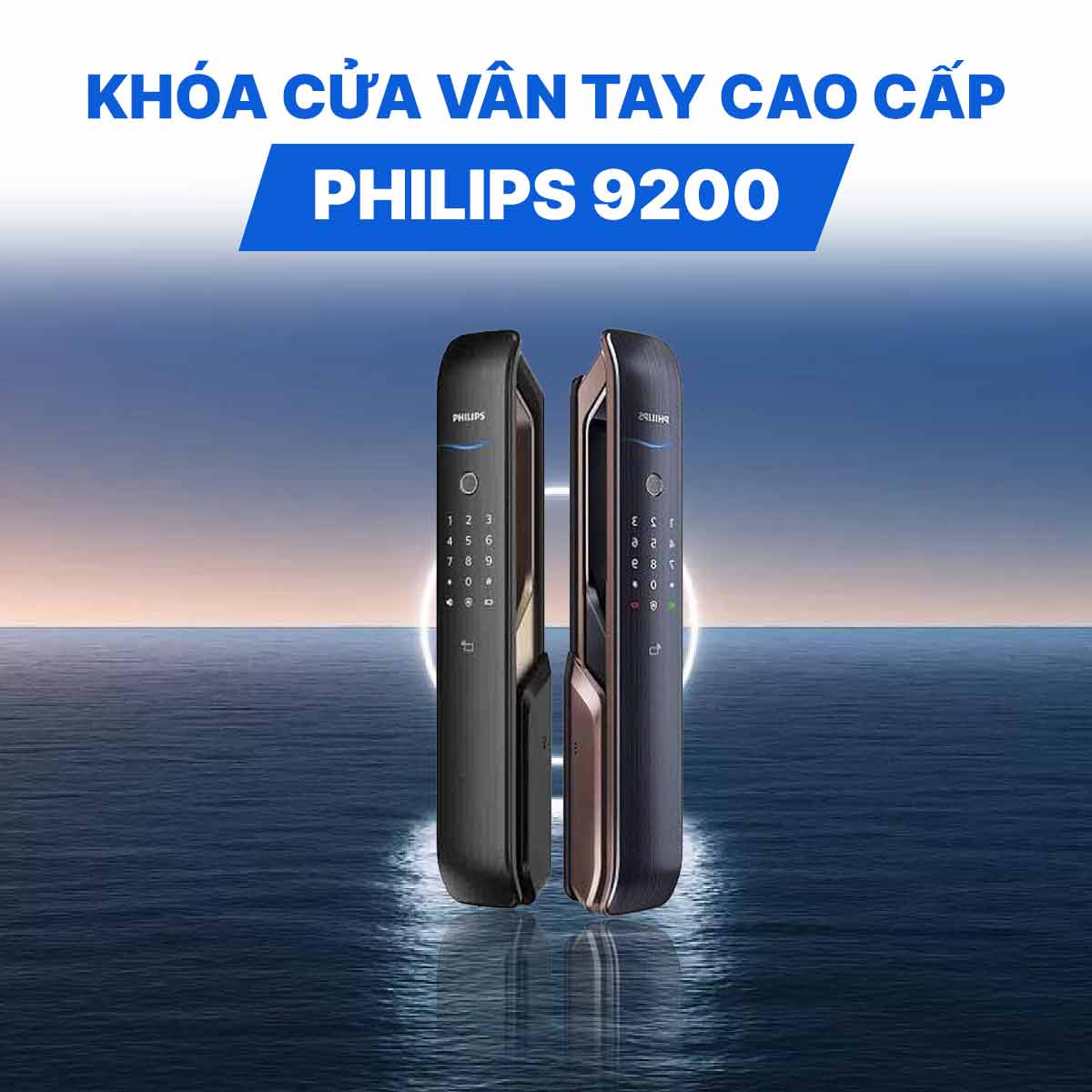 Khóa cửa vân tay cao cấp Philips 9200