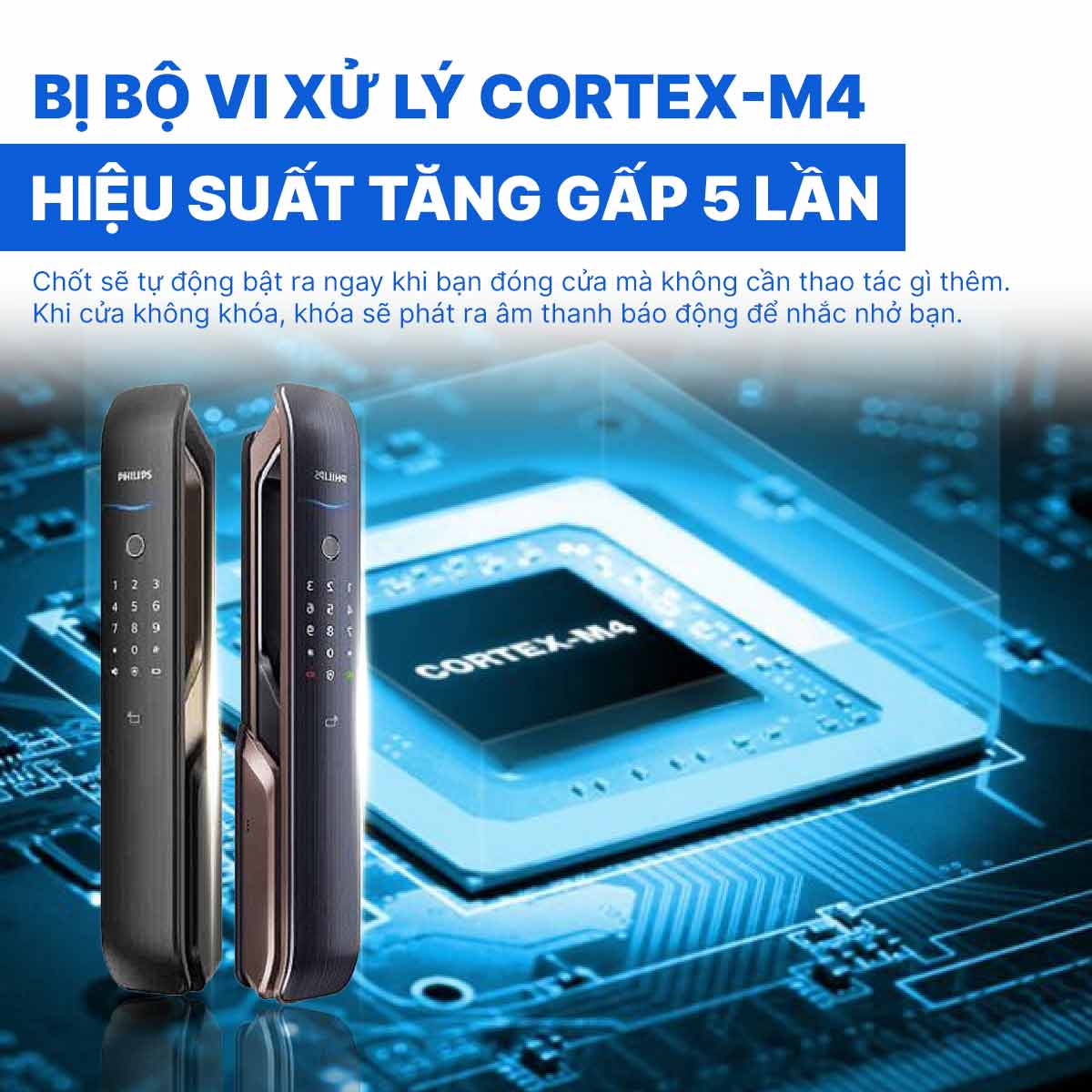 Khóa cửa vân tay cao cấp Philips 9200
