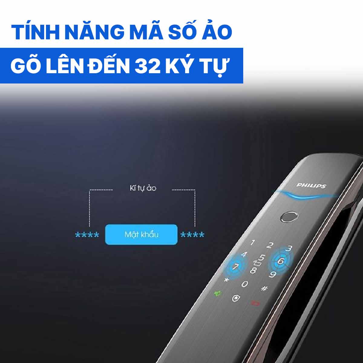 Khóa cửa vân tay cao cấp Philips 9200