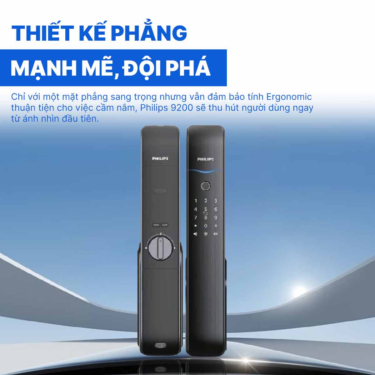 Khóa cửa vân tay cao cấp Philips 9200