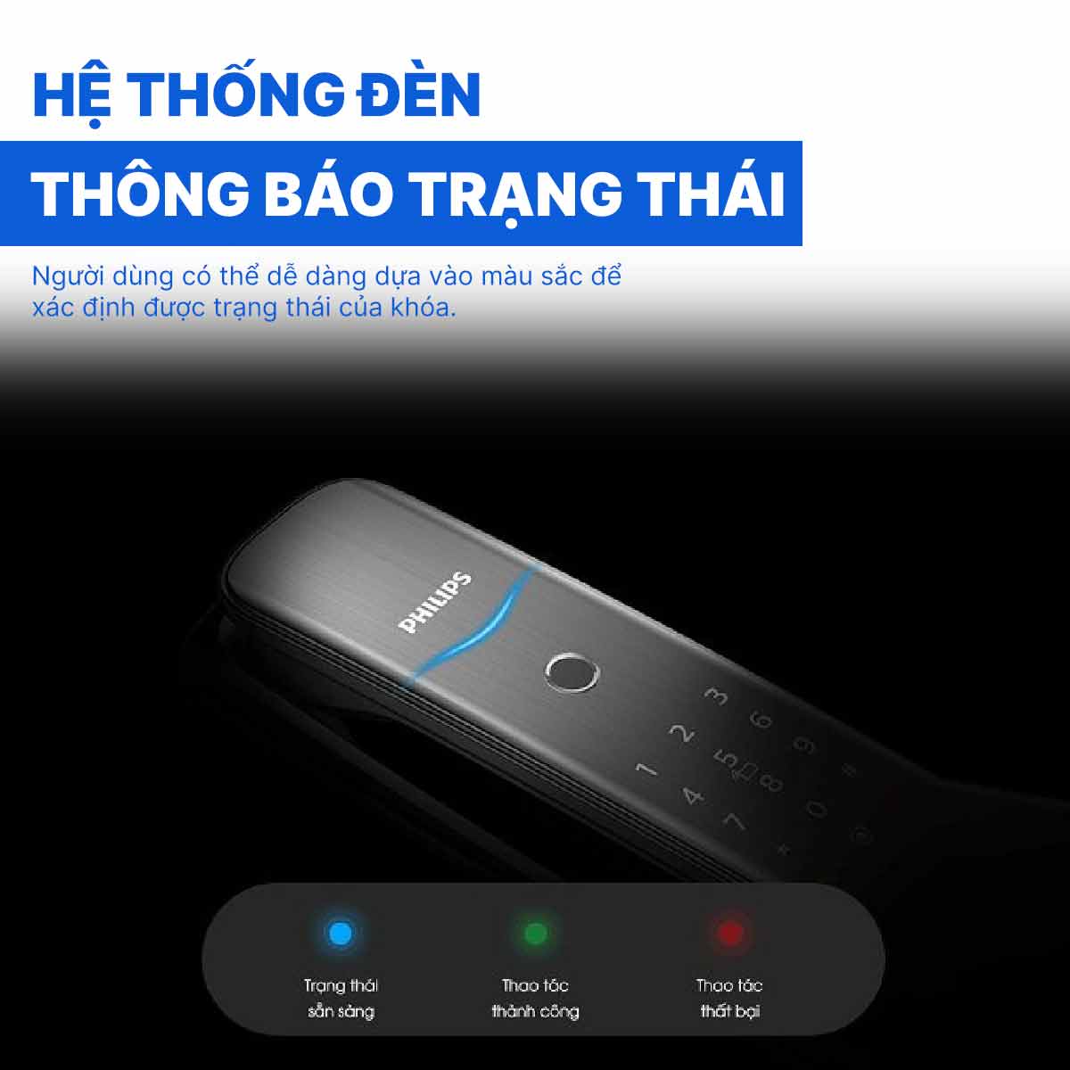 Khóa cửa vân tay cao cấp Philips 9200