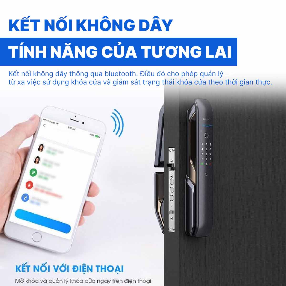 Khóa cửa vân tay cao cấp Philips 9200
