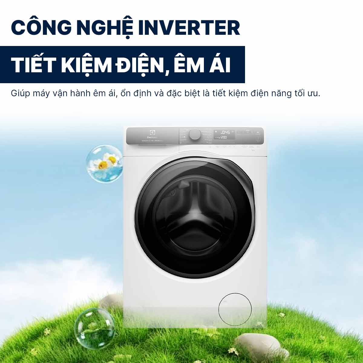 Máy giặt Electrolux Inverter 10Kg EWF1043R7WC