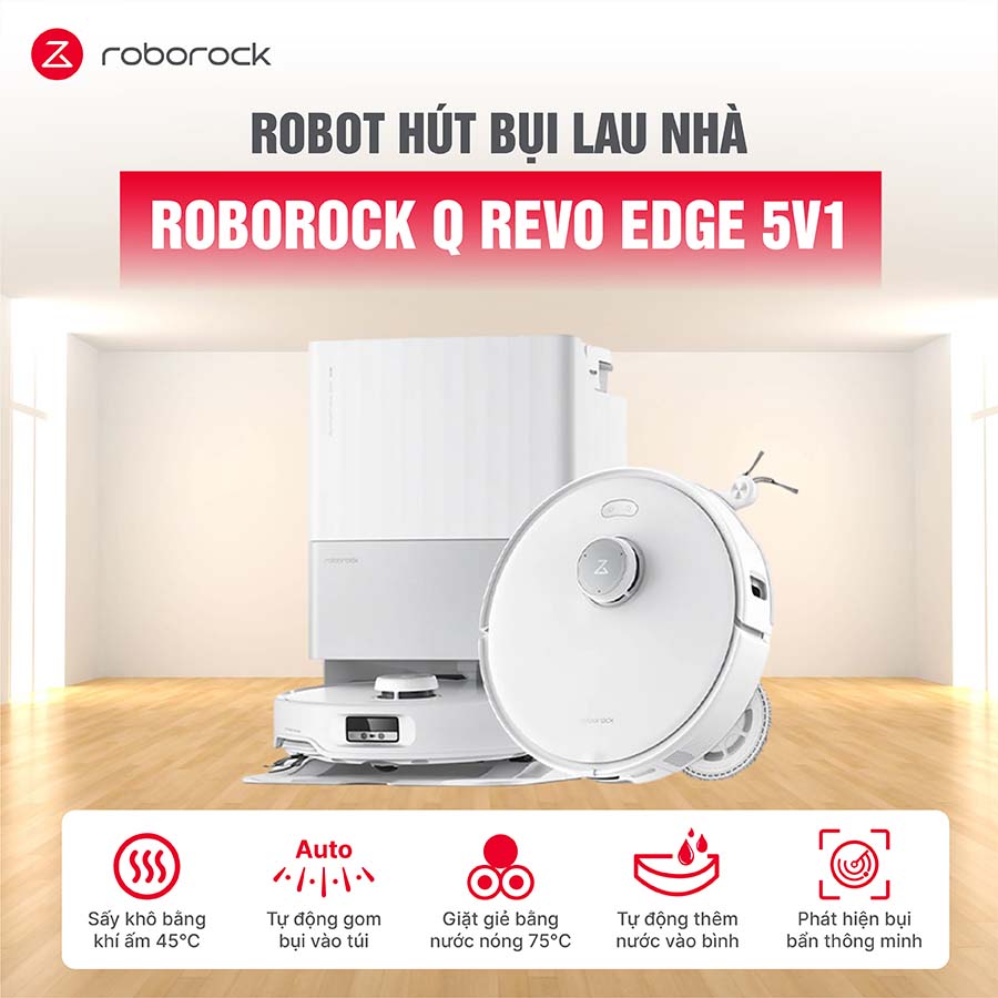 Robot hút bụi lau nhà Roborock Q Revo Edge 5V1