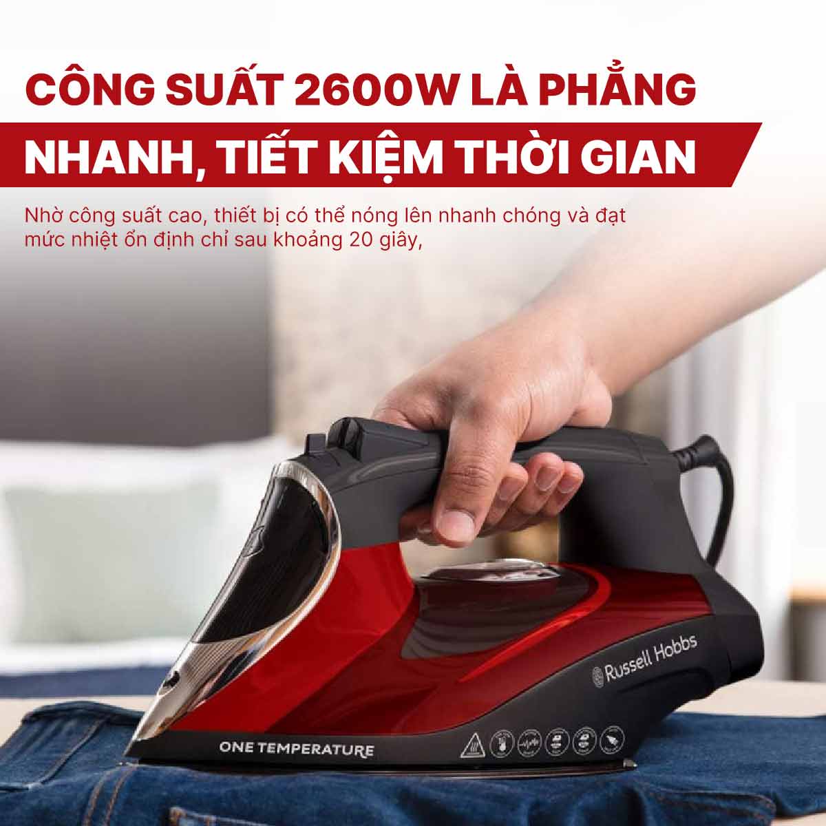 Bàn Là Russell Hobbs One Temperature 25090-56 2600W