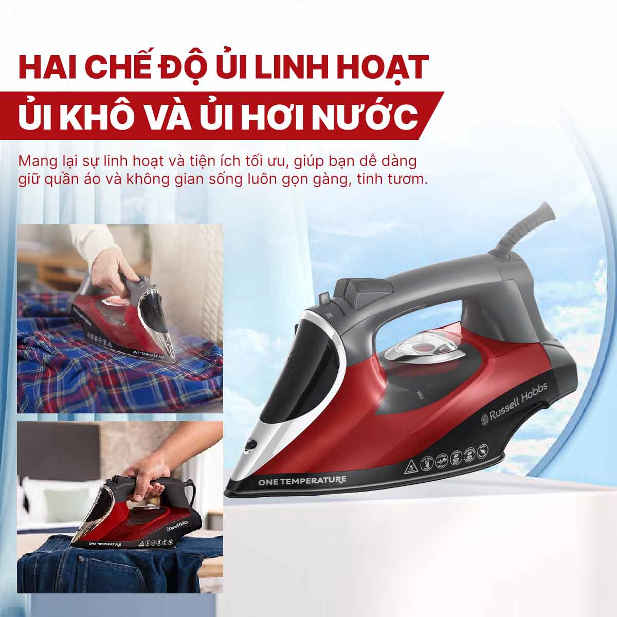Bàn Là Russell Hobbs One Temperature 25090-56 2600W