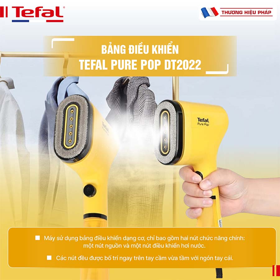 Bàn ủi hơi nước cầm tay TEFAL Pure Pop DT2026 - 1300W